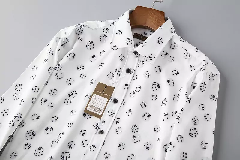 chemises louis vuitton shirts homme printemps-ete lv logo